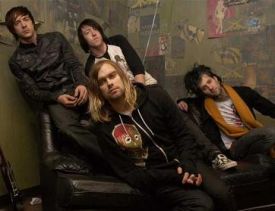 (L-R) Quinn Allman(Lead Guitarist), Dan Whitesides (Drummer), Bert McCracken (Vocals), Jepha Howard (Bassist)